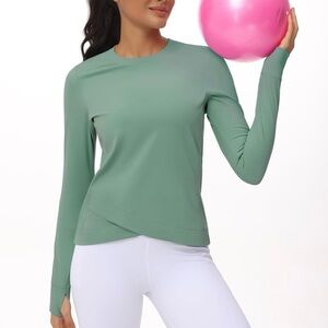 The Gym People Women's Long Sleeve Compression Shirts Workout Top